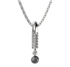 BG zlatý přívěšek 1290 s perlou Bílé zlato - 585 Bílý kubický zirkon