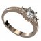 BG zlatý diamantový prstýnek1472 /zásnubní-snubní/ - Kov: Bílé zlato 585, Kámen: Diamant lab-grown