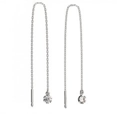 BG zlaté náušnice s diamanty 869 Bílé zlato - 585 Diamant lab-grown