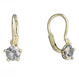 BeKid dětské náušnice 874 Žluté zlato - 585 Diamant