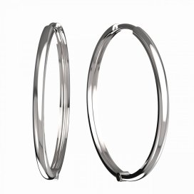 BG zlaté náušnice 1300+  kruhy Bílé zlato - 585