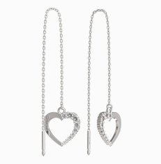 BeKid dívčí náušnice srdíčko 1263 Bílé zlato - 585 Bílý kubický zirkon