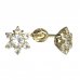 BG zlaté diamantové náušnice hvězdička 978