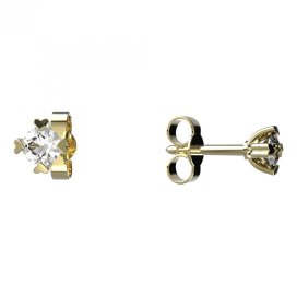 BG zlaté náušnice 883/25 Žluté zlato - 585 Diamant