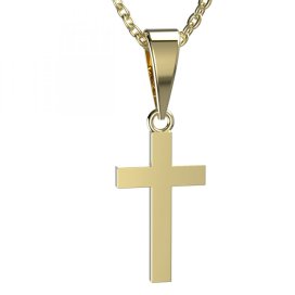 BG zlatý přívěšek křížek 1103 Žluté zlato - 585
