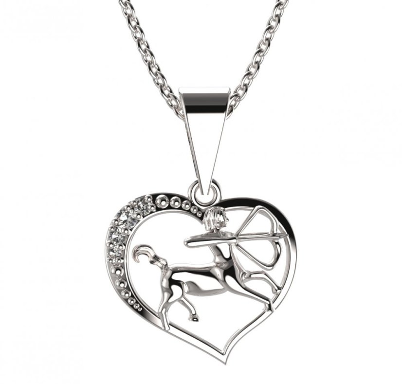 BeKid dětský zlatý přívěsek 042 střelec Bílé zlato - 585 Diamant