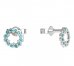 BeKid, Gold kids earrings -855 - Switching on: Puzeta, Metal: White gold 585, Stone: Light blue cubic zircon