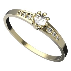 BG zlatý prstýnek 554 J Žluté zlato - 585 Diamant