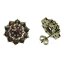 Stříbrné náušnice s českým granátem, ruthenium, puzety – 317