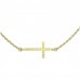 BeKid dětský přívěšek křížek 1165 s řetízkem - Kov: Žluté zlato 585, Kámen: Bílý kubický zirkon