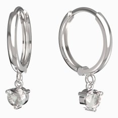 BG zlaté diamantové náušnice 782 Bílé zlato - 585 Diamant lab-grown