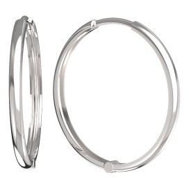 BG zlaté náušnice 1300 - kruhy Bílé zlato - 585