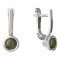 BG moldavit earrings -557 - Switching on: Hanger clip A, Metal: Yellow gold 585, Stone: Moldavite