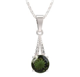 BG přívěs kruhového tvaru 474-G Stříbro 925 - rhodium Granát