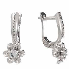 BG zlaté náušnice 877 Bílé zlato - 585 Diamant