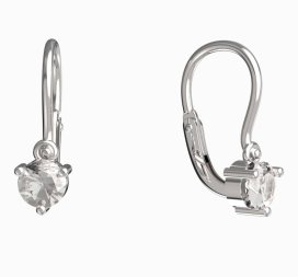 BeKid dětské náušnice 780 Bílé zlato - 585 Diamant