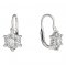 BeKid, Gold kids earrings -109 - Switching on: Chain 9 cm, Metal: White gold 585, Stone: Red cubic zircon