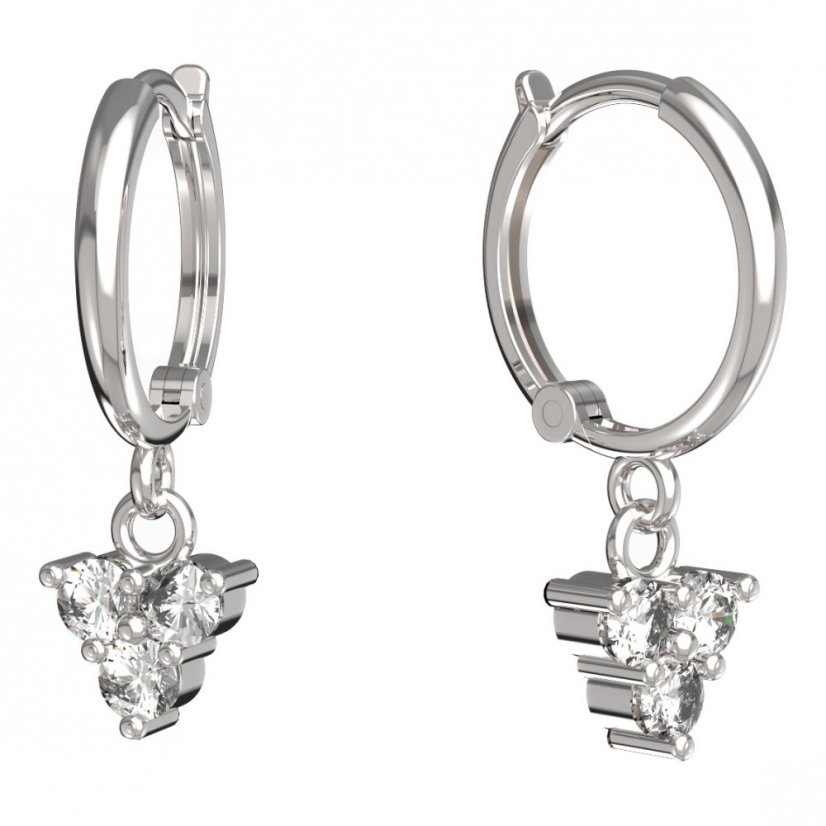 BeKid dětské náušnice 776 Bílé zlato - 585 Diamant