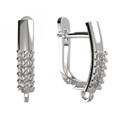 BG zlatý závěs dámské náušnice /99 Bílé zlato - 585 Diamant