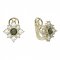 BG  earring 105-R7 square - Metal: Silver 925 - rhodium, Stone: Garnet