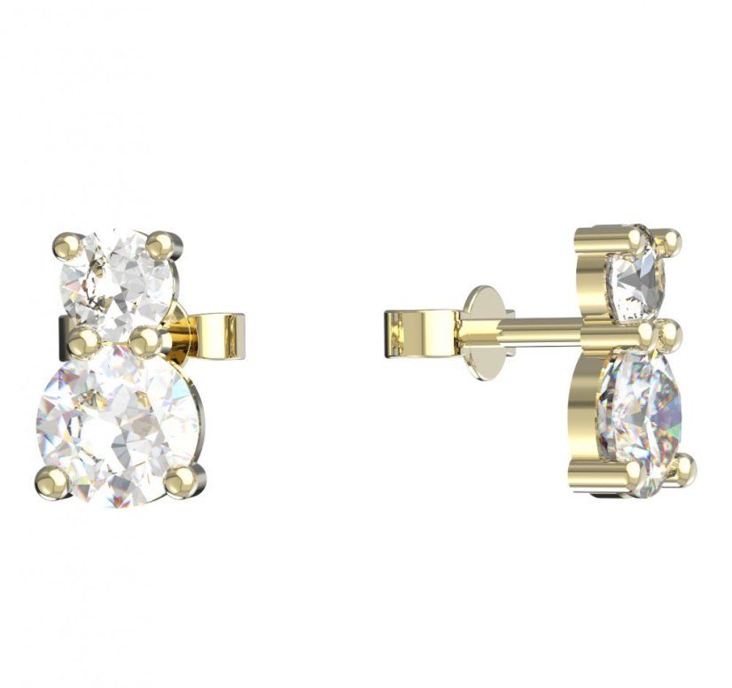 BeKid dětské náušnice 857 Žluté zlato - 585 Diamant