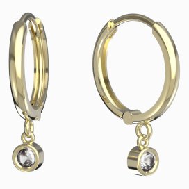 BeKid dětské náušnice 768 Žluté zlato - 585 Diamant