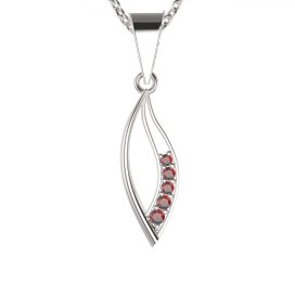 BG přívěs vsazeny kameny:český granát  462a0 Stříbro 925 - rhodium Granát