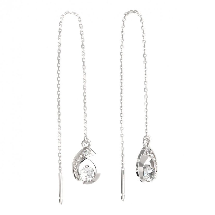 BeKid dětské náušnice 1242 Bílé zlato - 585 Diamant
