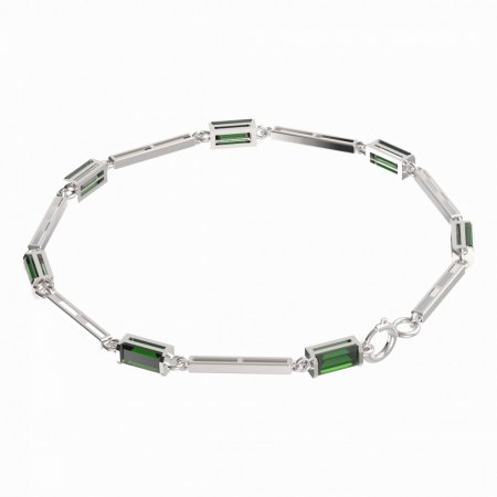 BG bracelet 648 - Metal: Silver 925 - rhodium, Stone: Garnet