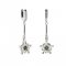 BG earring star 521-B93 - Metal: Silver 925 - rhodium, Stone: Garnet