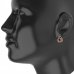 BG earring drop stone  509-90 - Metal: Silver 925 - rhodium, Stone: Garnet