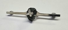 BG brooch with natural stone - moldavite 004