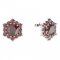 BG earring circular -  230 - Metal: Silver 925 - rhodium, Stone: Garnet