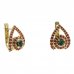 BG earring circular 541-90 - Metal: Silver 925 - rhodium, Stone: Garnet