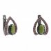BG earring oval 478-90 - Metal: Silver 925 - rhodium, Stone: Garnet