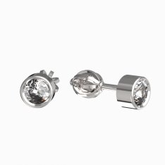 BG zlaté náušnice 771 Bílé zlato - 585 Diamant