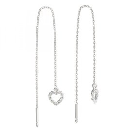 BeKid dětské náušnice srdíčko 858 Bílé zlato - 585 Diamant