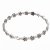 BG náramek 520 Stříbro 925 - rhodium Vltavín a granát