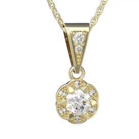 BG zlatý přívěšek 994 Žluté zlato - 585 Diamant