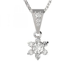 BG zlatý přívěšek  978 Bílé zlato - 585 Diamant