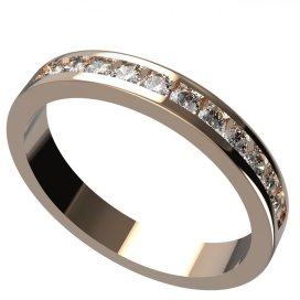 BG zlatý diamantový prstýnek 500 Růžové zlato 585 (30-90dní) Diamant lab-grown