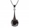 BG pendant circular 475-C - Metal: Silver 925 - rhodium, Stone: Garnet
