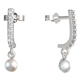 BeKid dětské náušnice 1290 s perlou Bílé zlato - 585