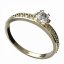 BG zlatý diamantový prstýnek 556 E Růžové zlato 585 (30-90dní) Diamant lab-grown