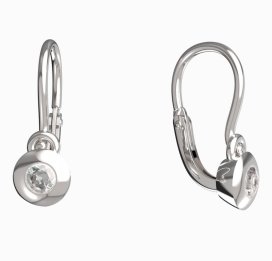 BeKid dětské náušnice 732 Bílé zlato - 585 Diamant