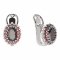 BG  earring 435-R7 oval - Metal: Silver 925 - rhodium, Stone: Garnet