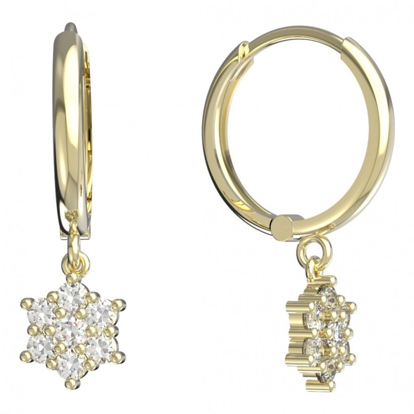 BeKid dětské náušnice hvězdička 109 Žluté zlato - 585 Diamant