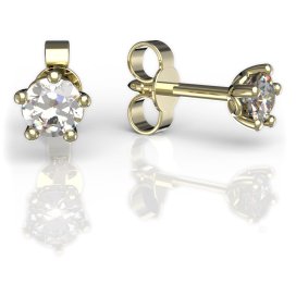 BG zlaté náušnice 873 Žluté zlato - 585 Diamant