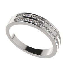 BG zlatý prsten 658 Bílé zlato - 585 Diamant