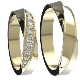 BG zlatý snubní prsten SN17/m Pánský Žluté zlato - 585 Bez kamene